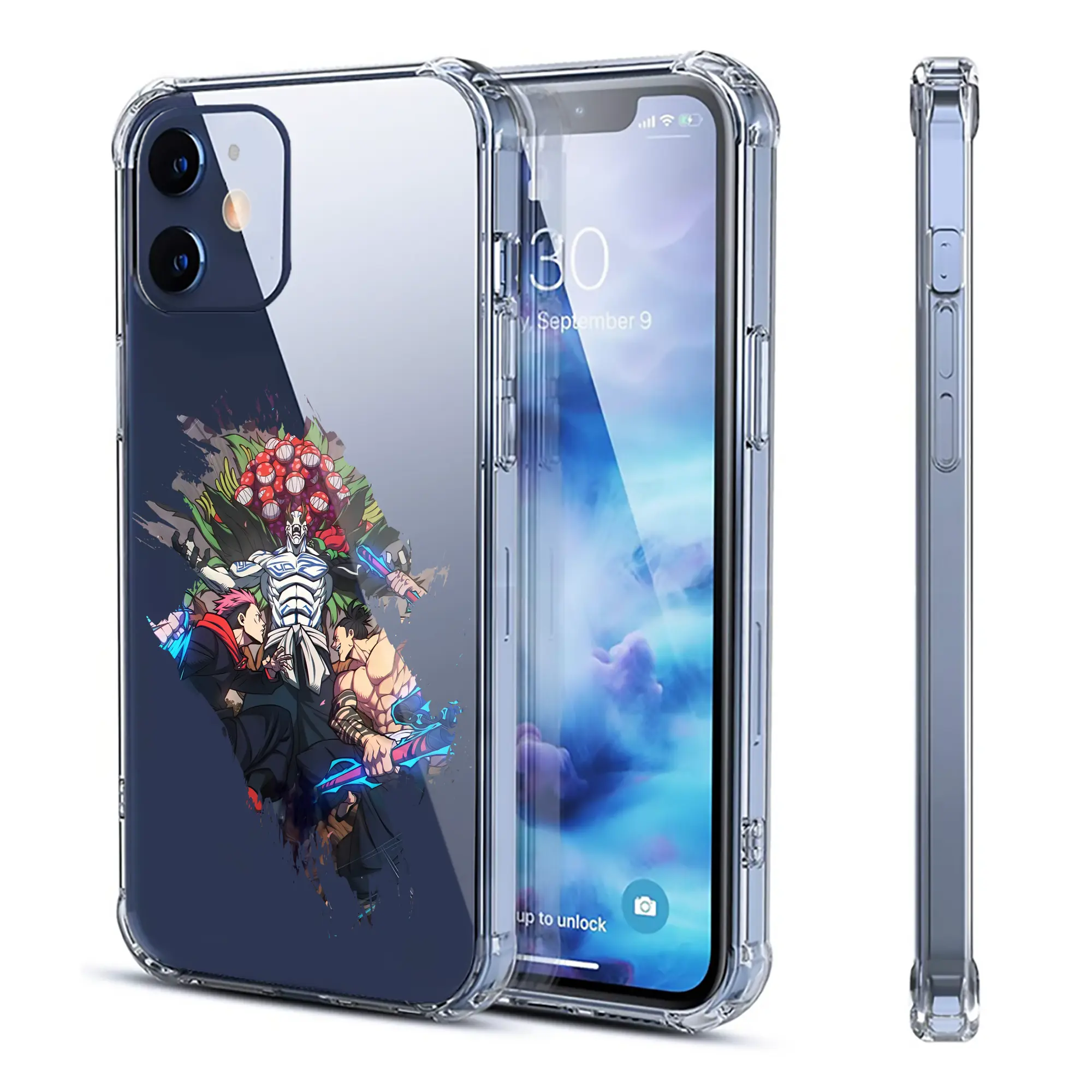 呪術廻戦 グッズ,花御 - IPhone 12シリーズ対応 ・ 透明スマホケース ・ クリアソフトケース ・ TPU素材 ・ 耐衝撃 ・ 高密着 ・ 防汚 防指紋 ・ 簡単着脱